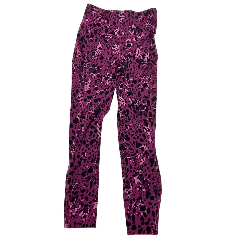 Lululemon Align Pant Leggings With Pockets Women 4 Pink Leopard Print 25 Inseam - Picture 2 of 6